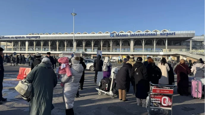 Qırğızıstanda aeroportda bomba həyəcanı FOTO VİDEO