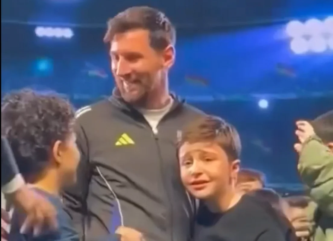 Messi ilə görüşən uşaqların sevinc göz yaşları