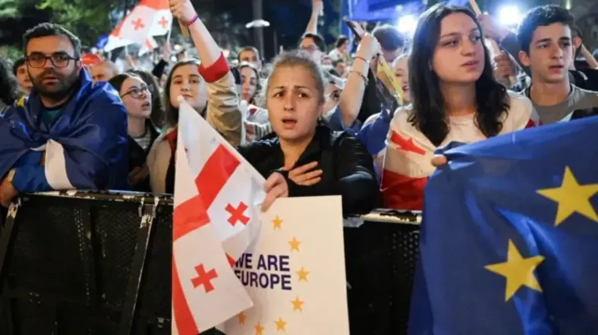 В Тбилиси продолжаются акции протеста видео