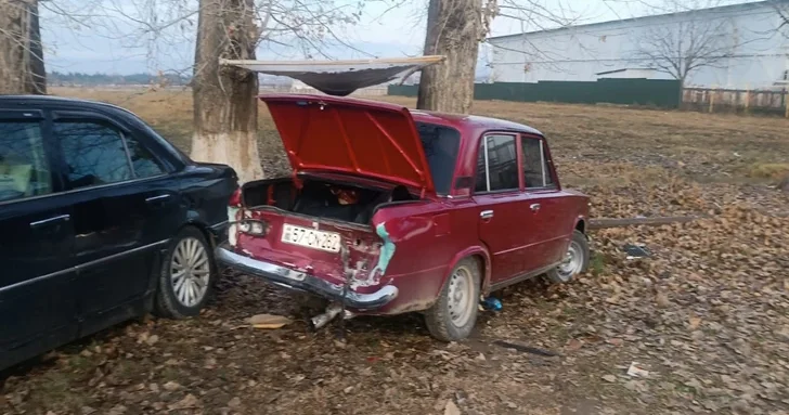 Массовое столкновение автомобилей в Товузском районе, есть пострадавшие