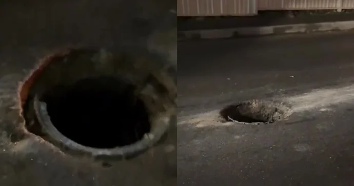 Kanalizasiya lyukunun qapağı oğurlandı, qurum həmin gecə təmin etdi VİDEO