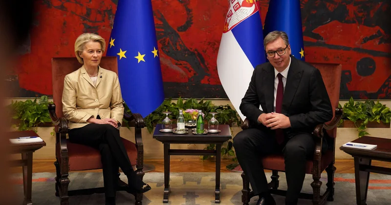 Фон дер Ляйен прервала Вучича, когда он заговорил о послании из России Minval Politika