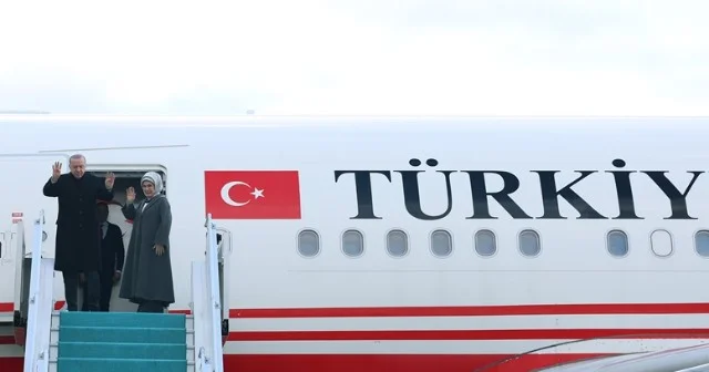 Ərdoğan xanımı ilə Türkmənistana getdi