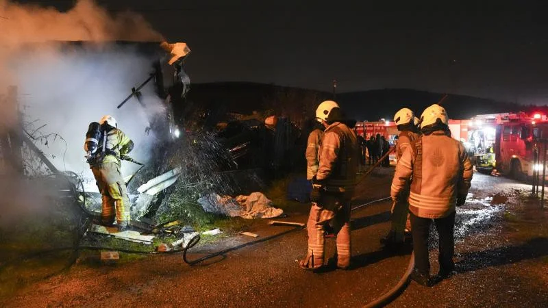 Türkiyədə fabrikdə yanğın olub FOTO