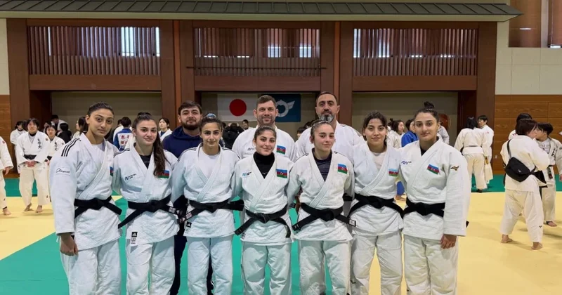Gənc qızlardan ibarət cüdo millimiz Yaponiyaya yollanıb FOTO