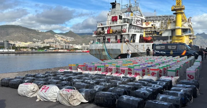 İspaniya polisi tarixində ən böyük kokain partiyasını müsadirə edib