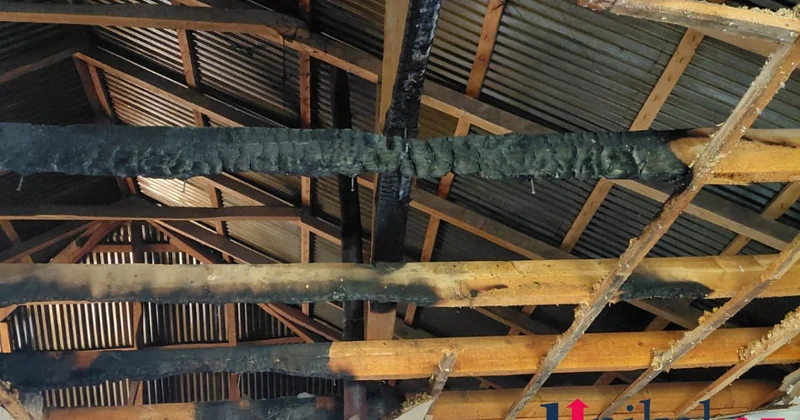 Şəmkirdə fərdi yaşayış evi yandı