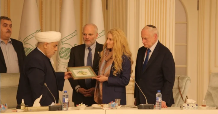 Şeyxülislam Yəhudi Təşkilatlarının Prezidentləri Konfransının sədri ilə görüşüb