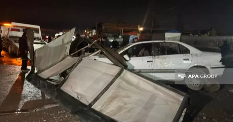 Bakıda zəncirvari qəza: dörd avtomobil toqquşdu FOTO