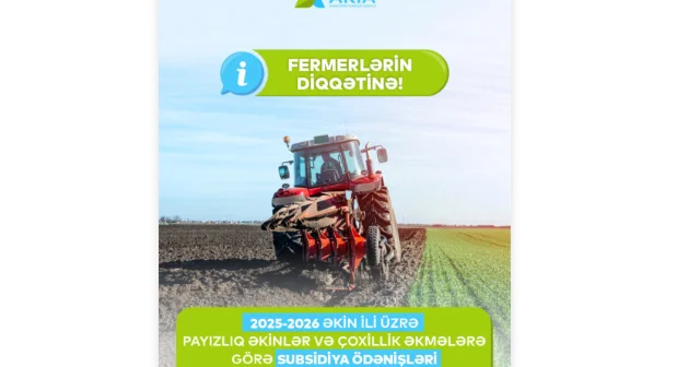 Fermerlərə subsidiya ödənişlərinə start verilir