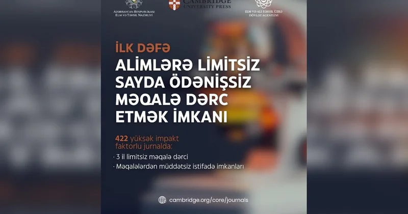 Alimlərə limitsiz məqalə dərc etmək imkanı yaradılır