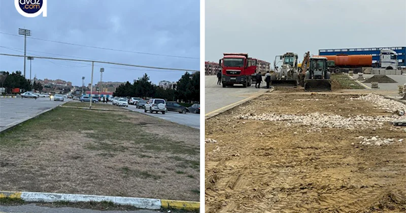 Masazırda parkın ərazisində obyekt tikilir? Fotolar