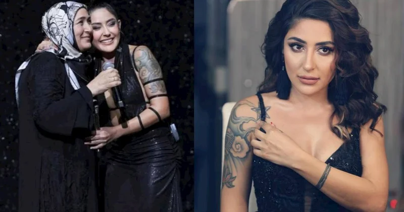 Anası hicablıdır, özü isə açıq saçıq geyinən müğənni FOTOLAR