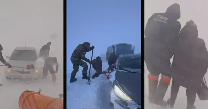 В Казахстане из снежного плена спасены десятки человек