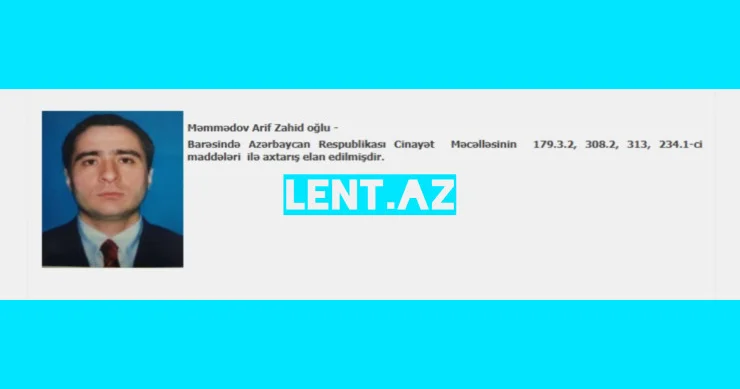 Bakı şəhər Baş Polis İdarəsi Arif Məmmədovun axtarış dosyesini yaydı