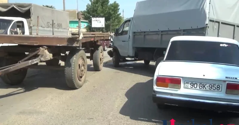 Cəlilabadda 4 nəqliyyat vasitəsi toqquşdu FOTOLAR