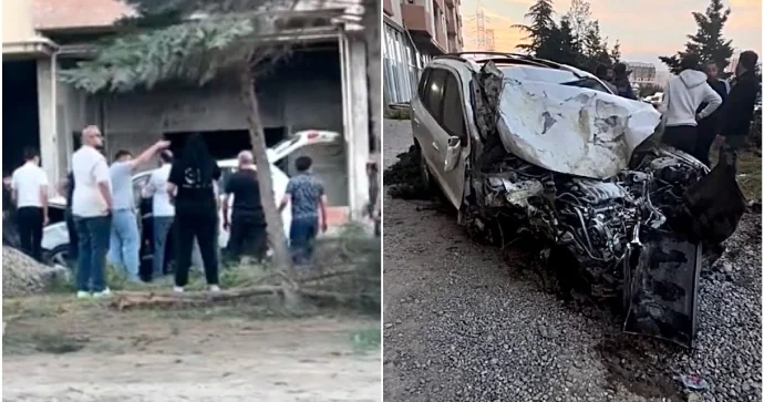 Qadın sürücü maşını yoldan çıxarıb tanınmaz hala saldı; yaralandı 90 EC 232 VİDEO