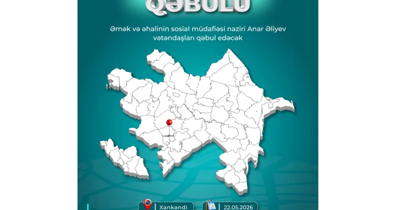 Əmək və əhalinin sosial müdafiəsi naziri Xankəndidə vətəndaşların müraciətlərini dinləyəcək