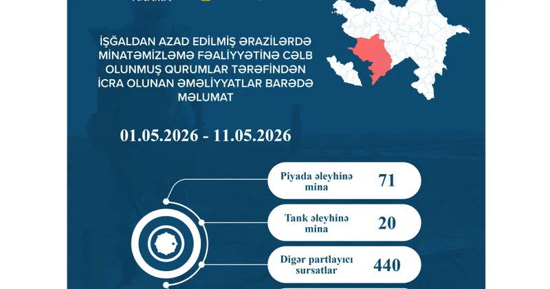 ANAMA: 91 mina və 440 digər partlayıcı sursat zərərsizləşdirilib
