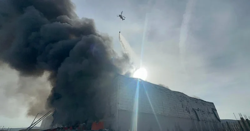 Lökbatanda iri anbar yanır: Helikopter cəlb olundu, Kəmaləddin Heydərov hadisə yerində YENİLƏNİB FOTO/VİDEO