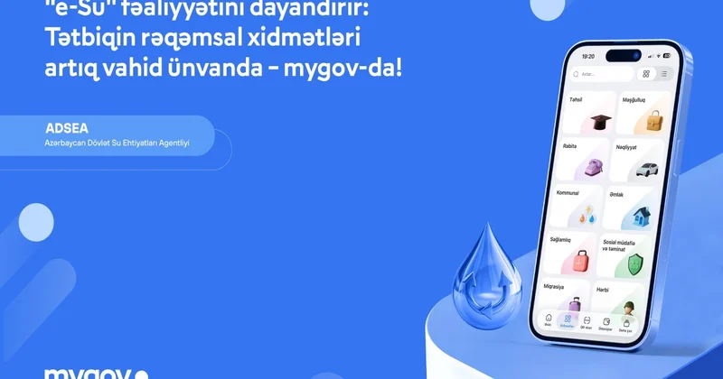 Dövlət Su Ehtiyatları Agentliyinin rəqəmsal xidmətləri “mygov” platformasına inteqrasiya edilir