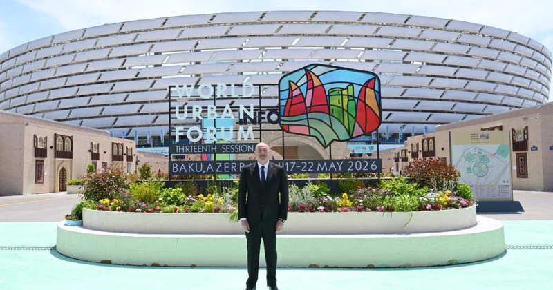 Prezident İlham Əliyev Bakı Olimpiya Stadionunun ərazisində WUF13 ilə bağlı görülən işlərlə tanış olub