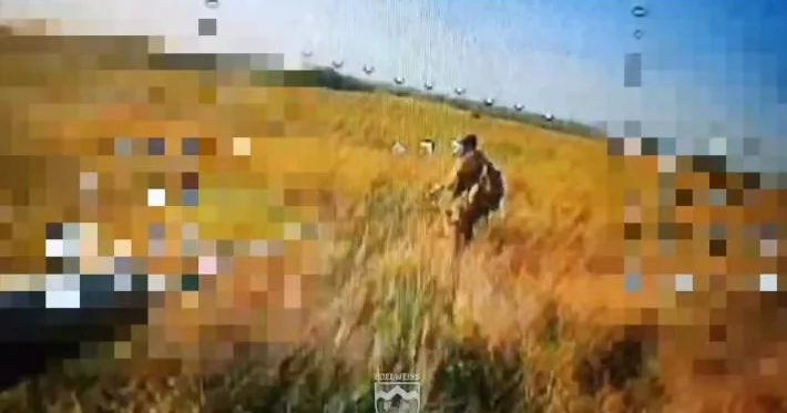 Ukrayna rusları dronla əsir götürür VİDEO