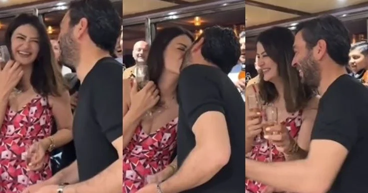 Ozan Akbaba xanımı ilə dodq dodağa Video