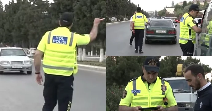 Yol polisi Sumqayıtda ətraf mühiti çirkləndirən sürücüləri CƏRİMƏLƏDİ VİDEO