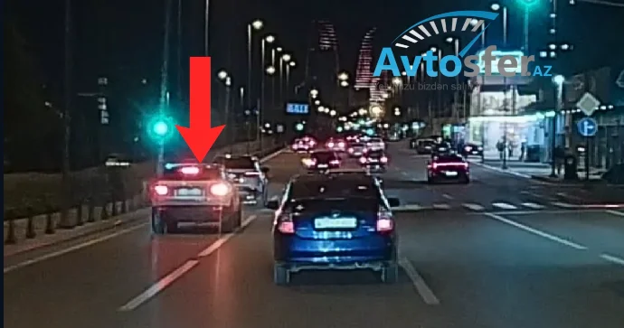 Rusiyadan gəlib Bakıda özbaşınalıq edən sürücü təhlükə yaratı VİDEO