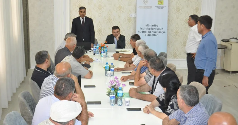 Ağcabədidə mühariribə iştirakçılarına hüquq xidməti göstərilib FOTO