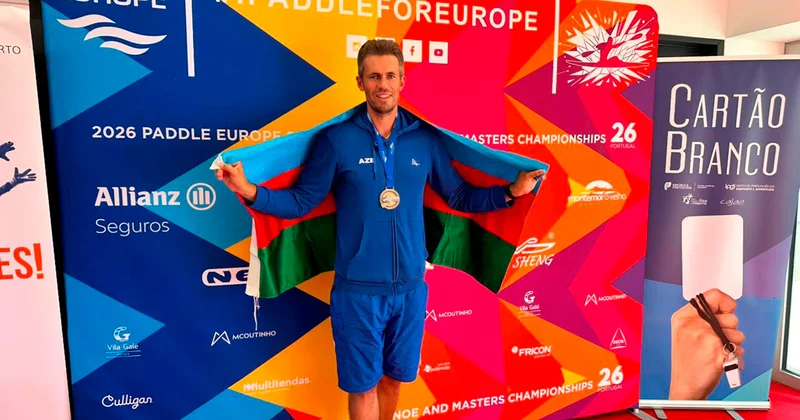 Kanoeçimiz Masters kateqoriyasında Avropa çempionu olub Fotolar