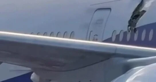 В Анталье самолет Turkish Airlines задел крылом мачту наземного радара ВИДЕО