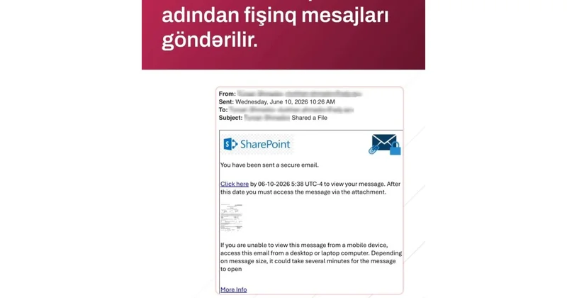 Milli Kibertəhlükəsizlik Agentliyi: Dövlət və özəl qurumların adından fişinq mesajları göndərilir