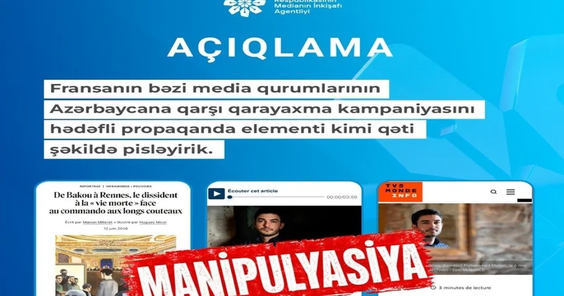 Fransada Azərbaycana qarşı kampaniya MEDİA Agentliyi açıqlama yaydı