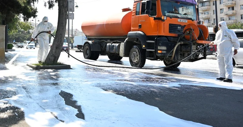 Bu gün Bakının 549 küçəsi yuyulub