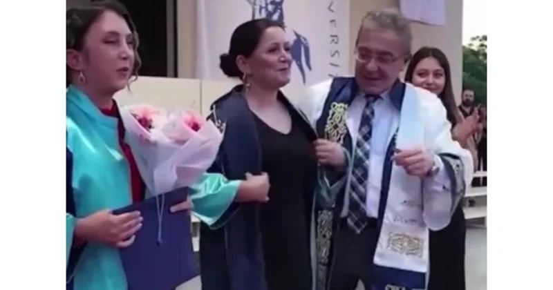 Anasının gözləri ilə məzun oldu (Video)