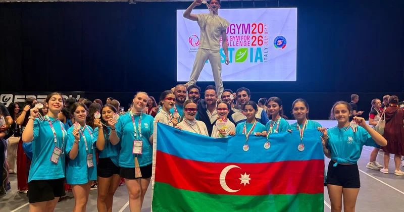 Азербайджанская команда Flame завоевала "золото" на европейском фестивале гимнастики в Италии ФОТО