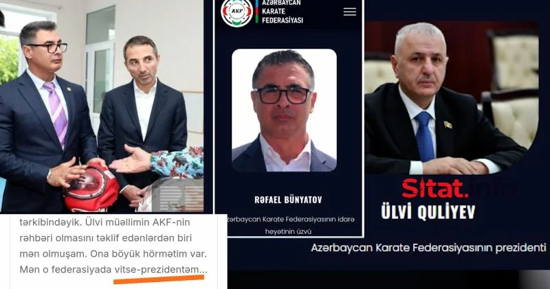 Adnan Əhmədzadənin dostu özünü Karate Federasiyasında vitse prezident kimi təqdim edir Əslində isə...