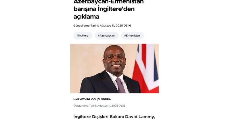 Türkiyənin “Hürriyet” qəzeti Devid Lemminin Vaşinqton Zirvəsinə dair açıqlaması barədə məqalə yayımlayıb