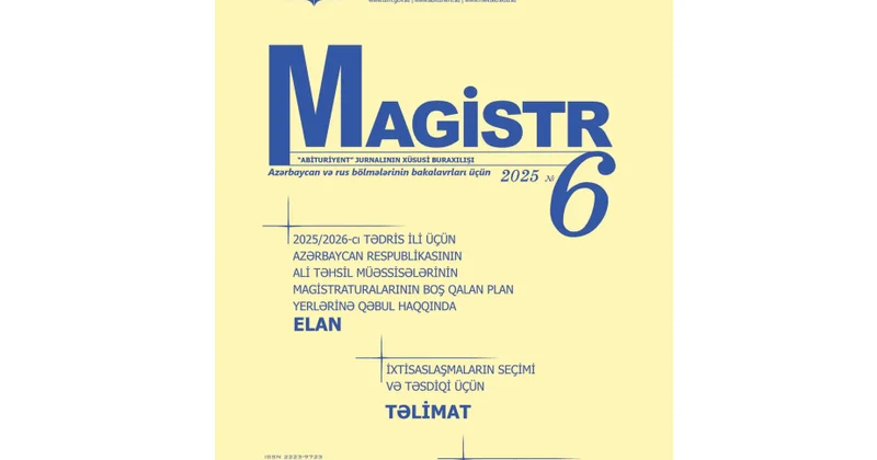 Dövlət İmtahan Mərkəzi “Magistr” jurnalının 6 cı nömrəsini nəşr edib