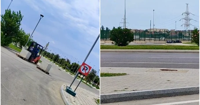 Olimpiya Stadionunun ətrafındakı yollar da bağlandı Təlimçidən ETİRAZ VİDEO