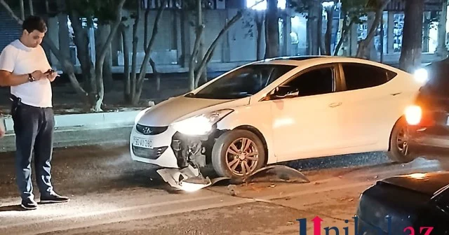 Mingəçevirdə zəncirvari qəza oldu FOTOLAR