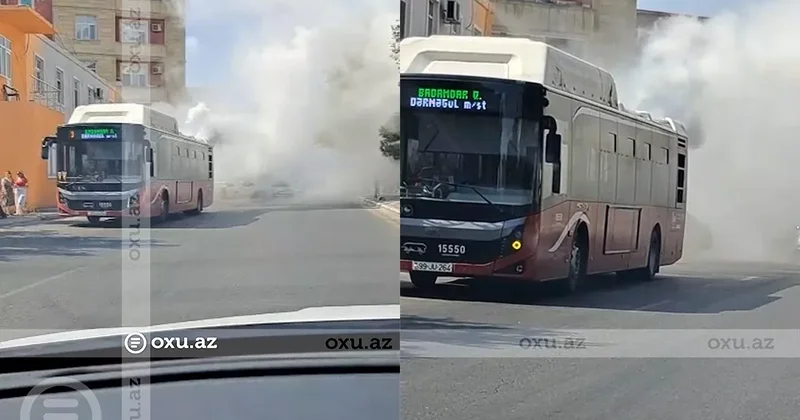 Задымление в автобусе BakuBus Видео / Подробности
