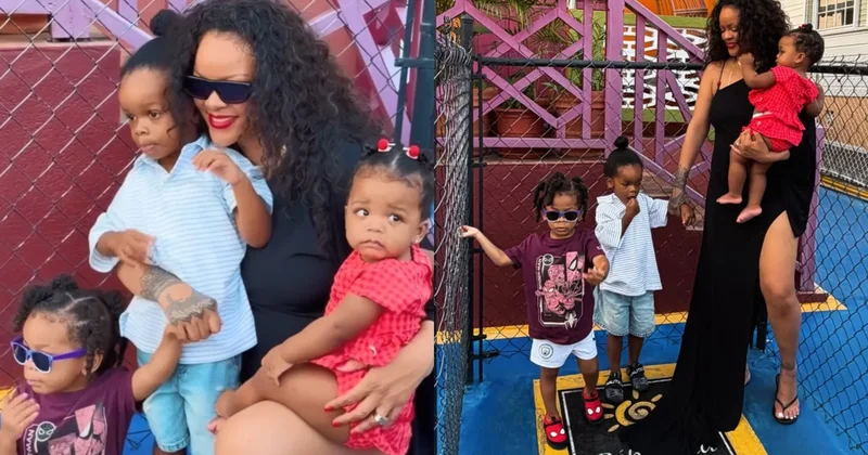 Rihanna övladlarını göstərdi