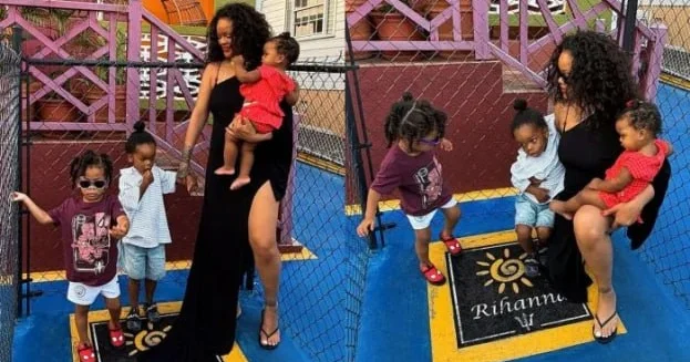Rihanna uşaqları ilə fotolarını paylaşdı