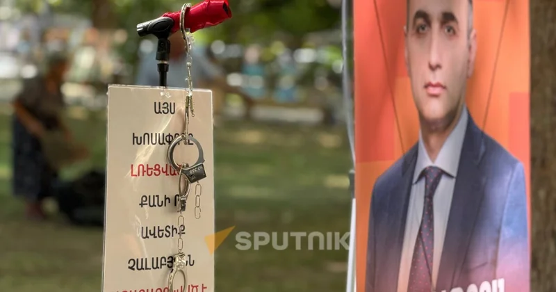 İrəvanda həbsdə olan Avestik Çalabyanın müdafiəsi üçün aksiya keçirildi FOTO KONKRET