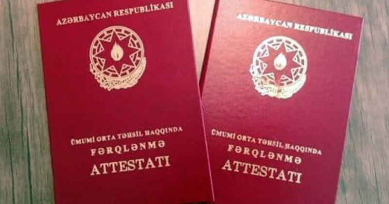Bakıda 4490 şagirdə fərqlənmə attestatı verilib