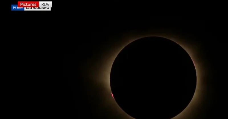 Так выглядело полное солнечное затмение в Исландии ВИДЕО
