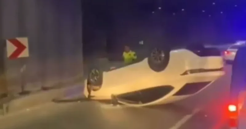 В бакинском туннеле перевернулся BYD ВИДЕО